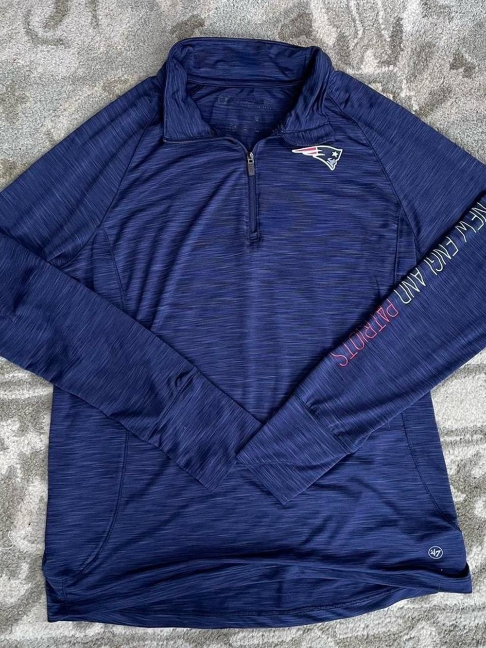 New England Patriots Navy 1/4 Zip Pullover